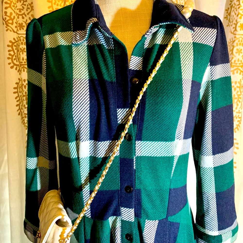 VINTAGE 70’s vibe plaid dress